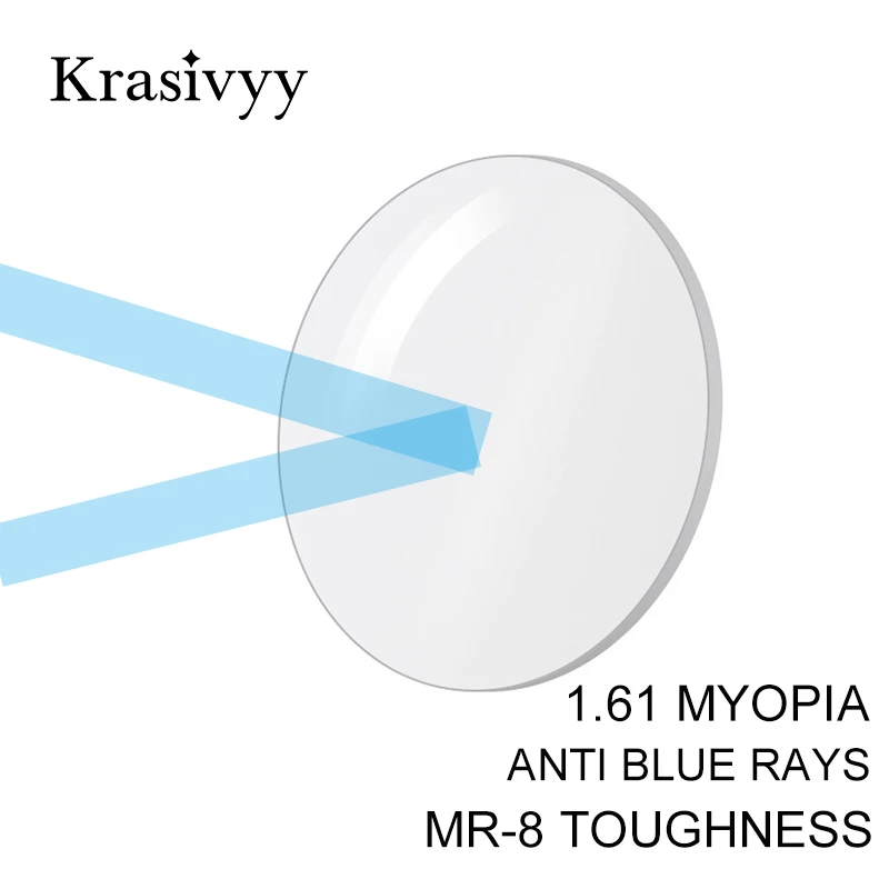 1.61 MR 8 Anti Blue Light Toughness Thinner Super-Tough Optical Aspheric Anti Blue Rays Lenses(Suggest for Punch/Trough/Trim