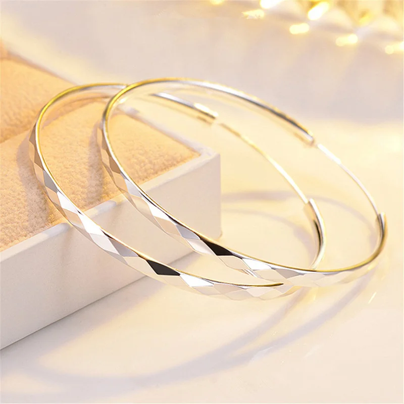 Fashion 925 Sterling Silver Earrings Round 5ccm Big Earrings For Women Charm Jewelry Gift