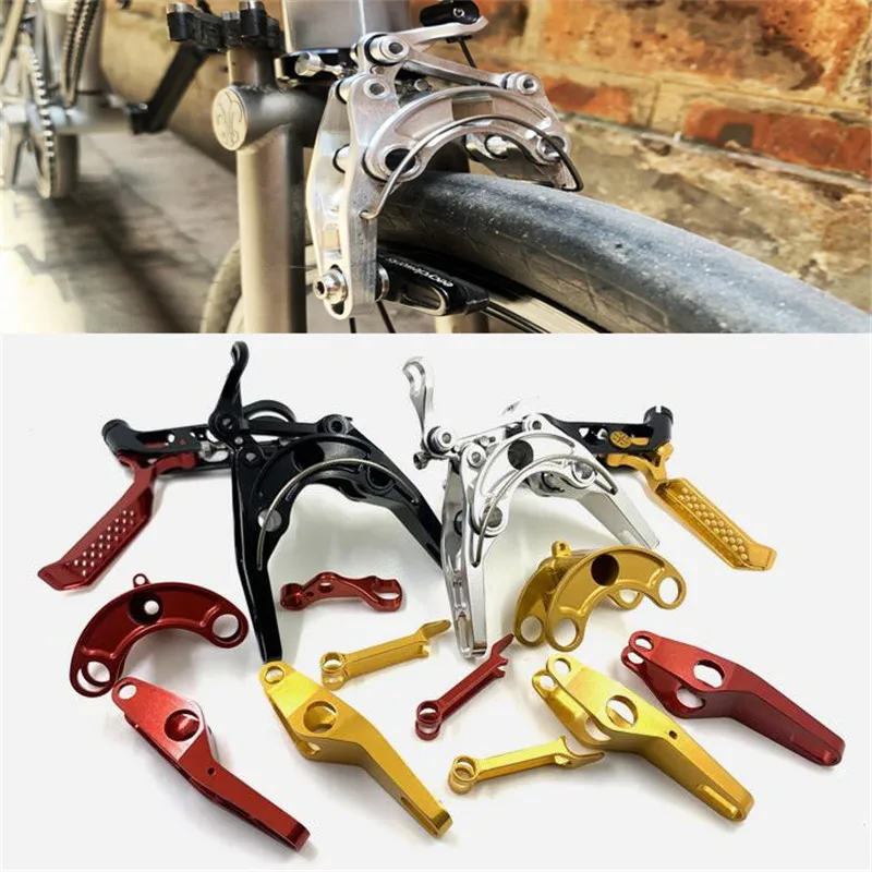 Folding bike 1 pair of ultra-light brake lever + front and rear brake C-type caliper for brompton bike and anemos