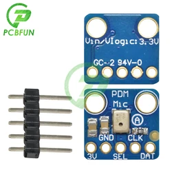 MP34DT01 PDM MEMS Digital Microphone Module 61dB Low Noise 1.8V-3.3V 1-3.25 MHz I2S Interface Audio Development Breakout Board