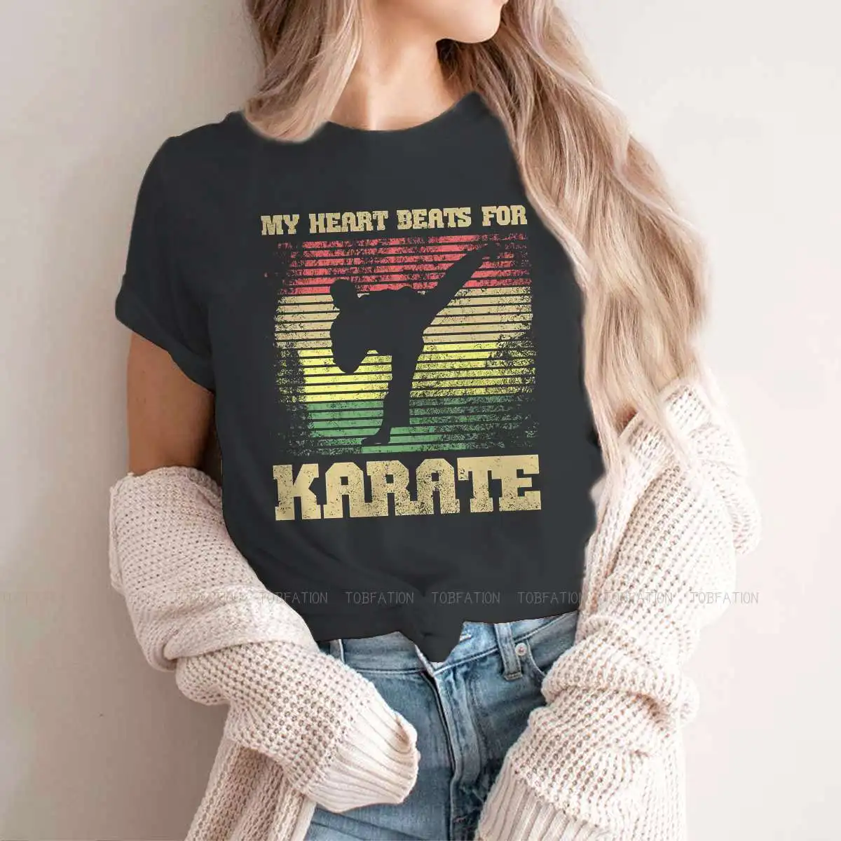 Karate Reggae Essential Female Shirts Cobra Kai Vintage Women Tshirts Harajuku Casual Feminine Blusas