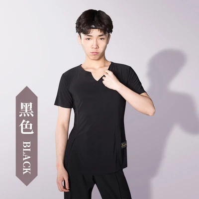 Men Latin Dance Only Short shirt Garment Dance Waltz Ballroom Dance Garment Performance latin man shirts Garment Top