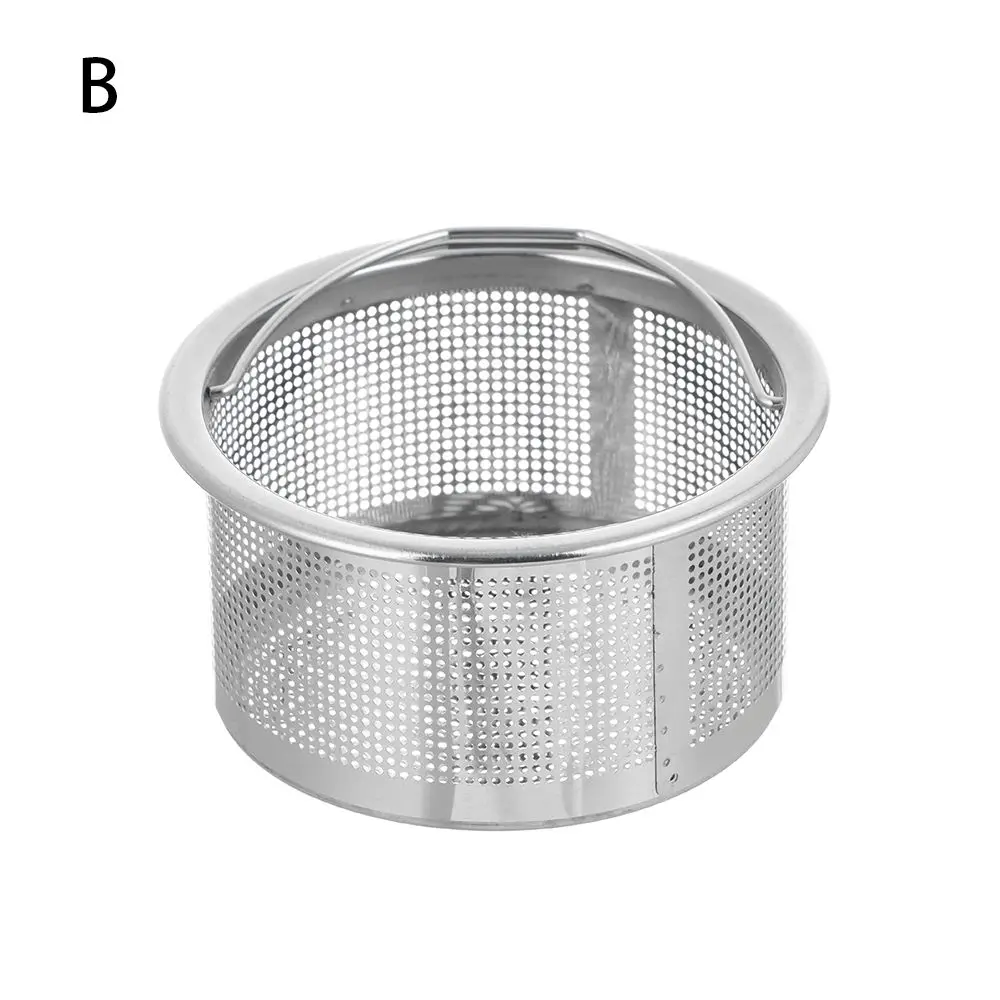 Useful Stainless Steel Water Sink Plug Waste Drainer Cleaning Food Hair Stopper Colander Sink Strainer Plug Filter Basket
