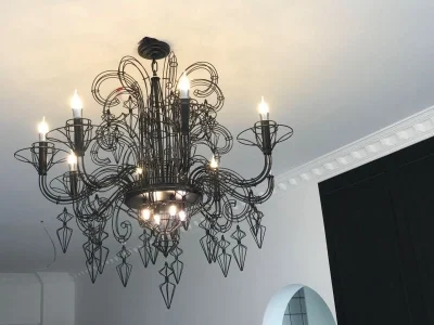 Baroque Black White Designer Hanging Lamps LED Pendant