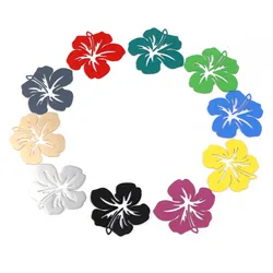 20pcs Copper Filigree Stamping Charms Sweet Flower Multicolor Painted Metal Pendants DIY Making Earrings Necklace Jewelry Gifts