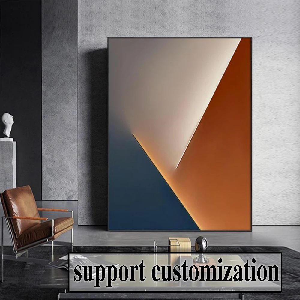 Hotel Home Wall Art Decorative Oil Painting Effect Customization Modern Abstract Canvas Living Room Decor Poster Mural Pictures