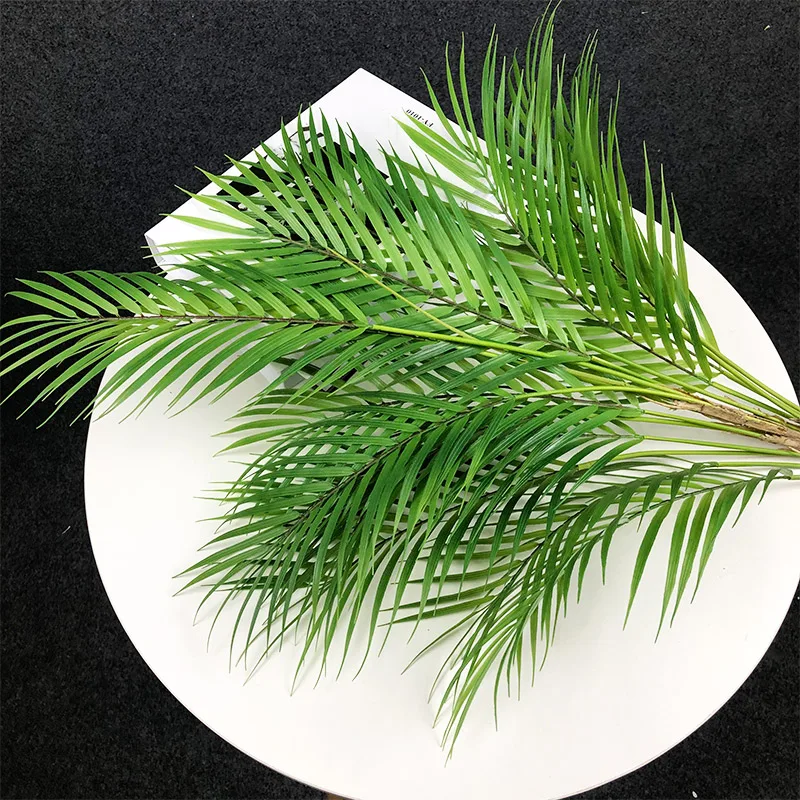 125 cm große künstliche Palme, tropische Pflanzen, Zweig, Kunststoff, künstliche Blätter, grüne Monstera, für Haus, Garten, Raumdekoration – Detail 17