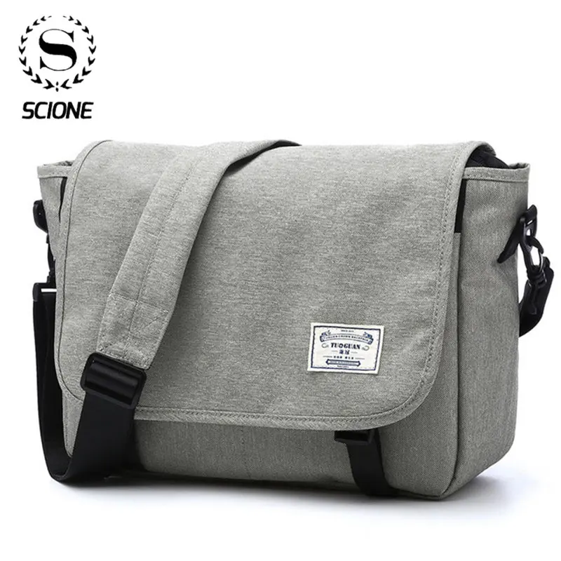 Bolsos cruzados de lona para hombre, bandolera de hombro para estudiantes, bolso de mensajero de viaje, bolso multifunción para computadora portátil