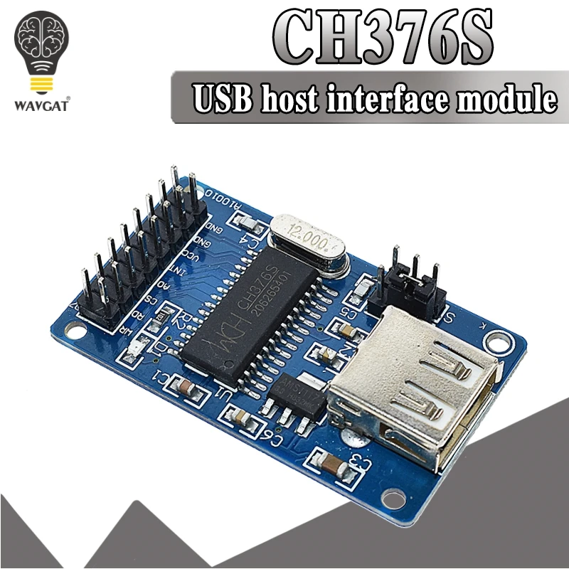 WAVGAT official CH376 CH376S U Disk Read Write Module Supports USB Control Transfer 12MHz