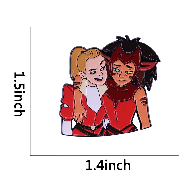 SHE-RA and the princesses of power badge SheRa CatraDora Catra Adora Love hard enamel pin Lesbian LGBT brooch