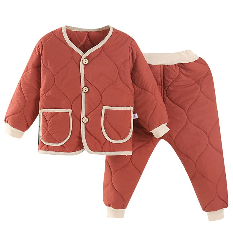 

Children's Clothing Sets New Winter Autumn Top+ Pants 2pcs Kids Baby Boy Girl Thick Cotton Outfits Clothes for Girls Set1-6Y