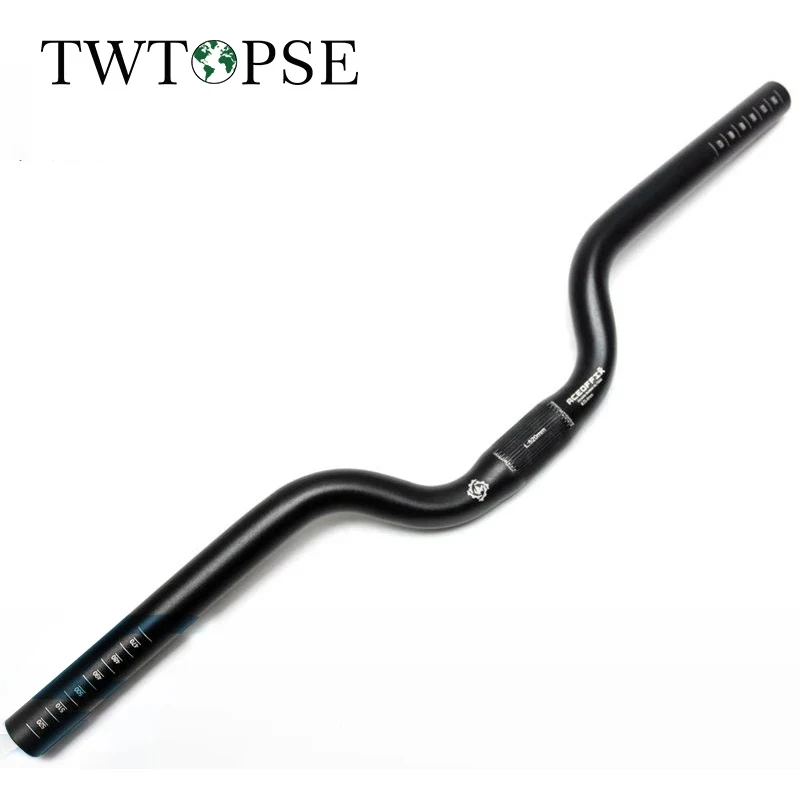 

TWTOPSE AL7005 Bicycle Bike Handlebar For Brompton Folding Bike Cycling 25.4mm Length 520mm M Type 170g Handle Bar Bike Parts