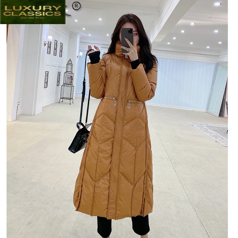 

High Quality White Duck Down Coat Female Jacket Women's Clothing 2021 Korean Down Jacket Woman Parkas Abrigos Hiver 8117