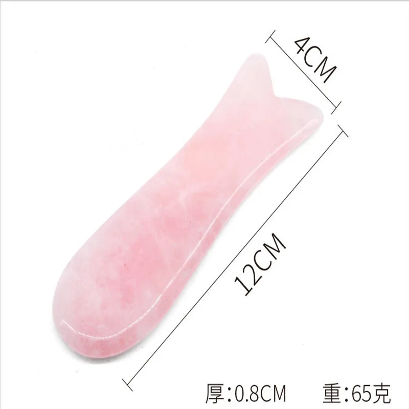 Natural Rose Quartz Jade Gua sha Stone Board Massage Gua Sha Scrapers Board Plate Jade Face Massage Tool For Face Neck Back Body