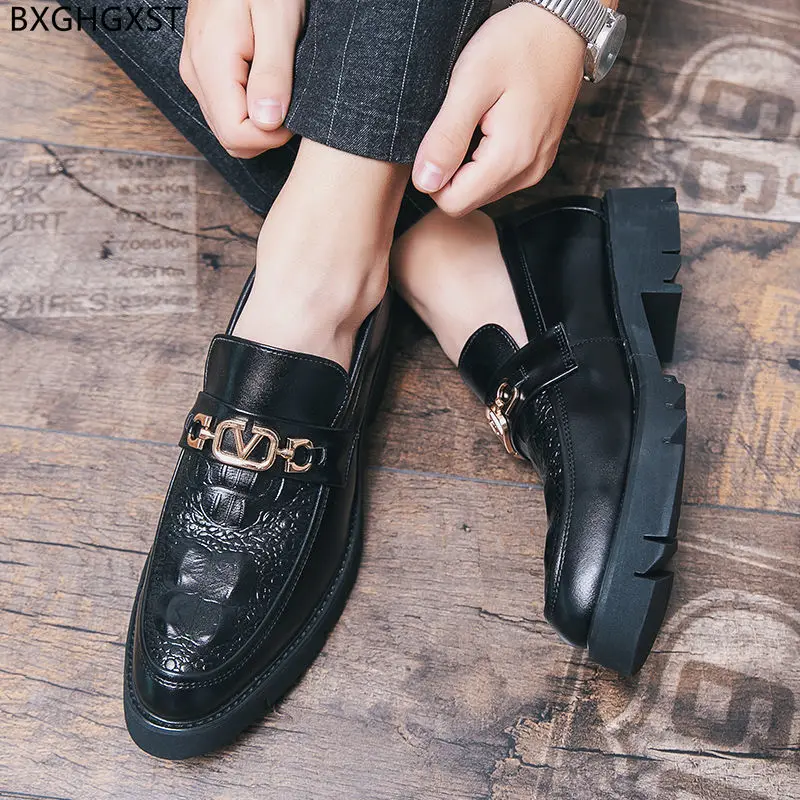 Crocodile Shoes Men Italian Loafers Men Dress Shoes Leather Wedding Shoes for Men 2024 أحذية رجالية Zapatos De Fiesta Chaussure