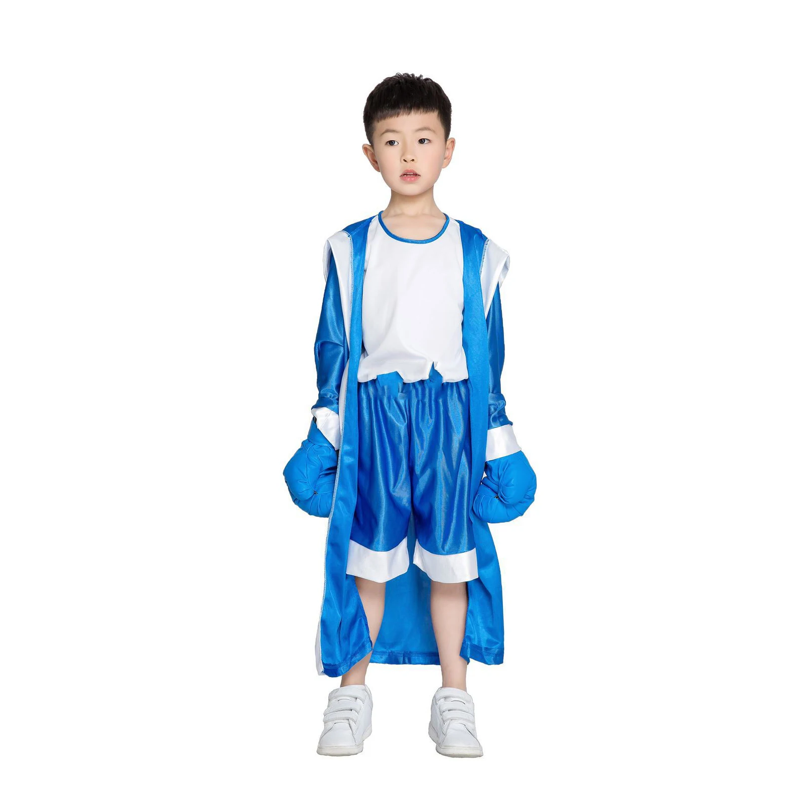 Robe de boxe à manches longues pour enfants, Muay Thai, Taekwondo, Spectacle sur scène, Combinaison de boxe, Entraînement de compétition, Costume de boxeur