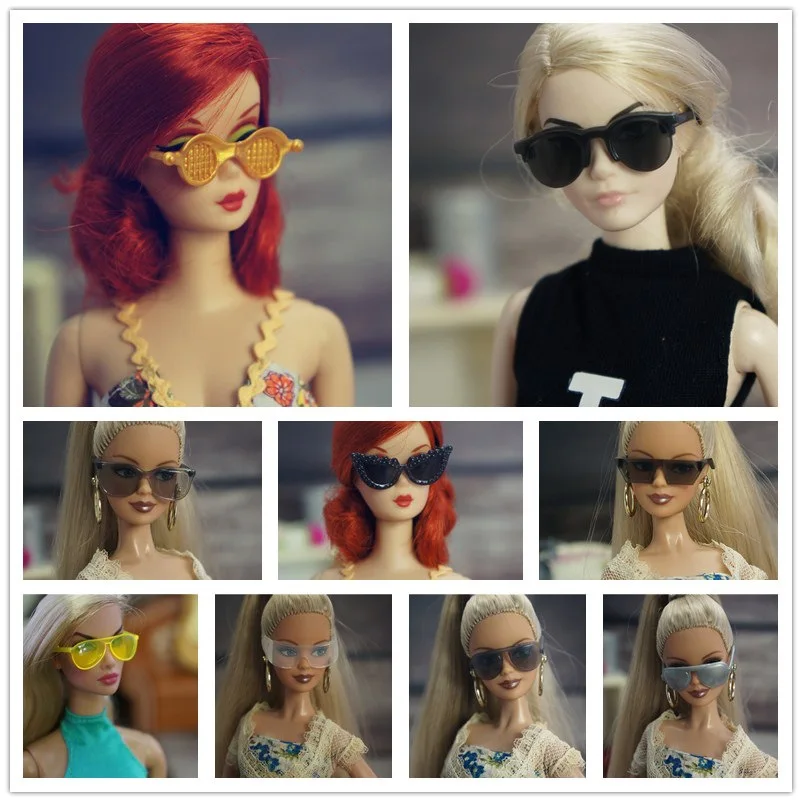 Barbiees Doll Glasses Doll Accessories Kerr 3D Real Eye Doll Glasses Many Kinds For Baby Doll Accessories Toys For Girls Gifts