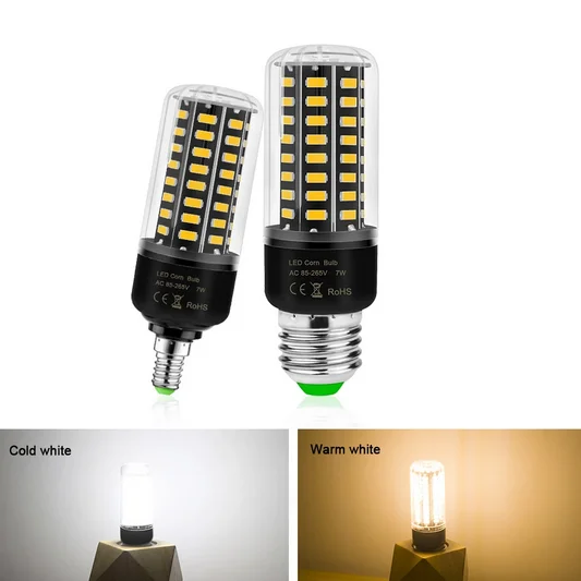 

B22 E14 LED Corn Bulb Lights 5W 7W 9W 12W 15W 20W 220V 110V Led Lamp E27 Light Bulbs SMD5736 No Flicker Chandelier Candle Lights