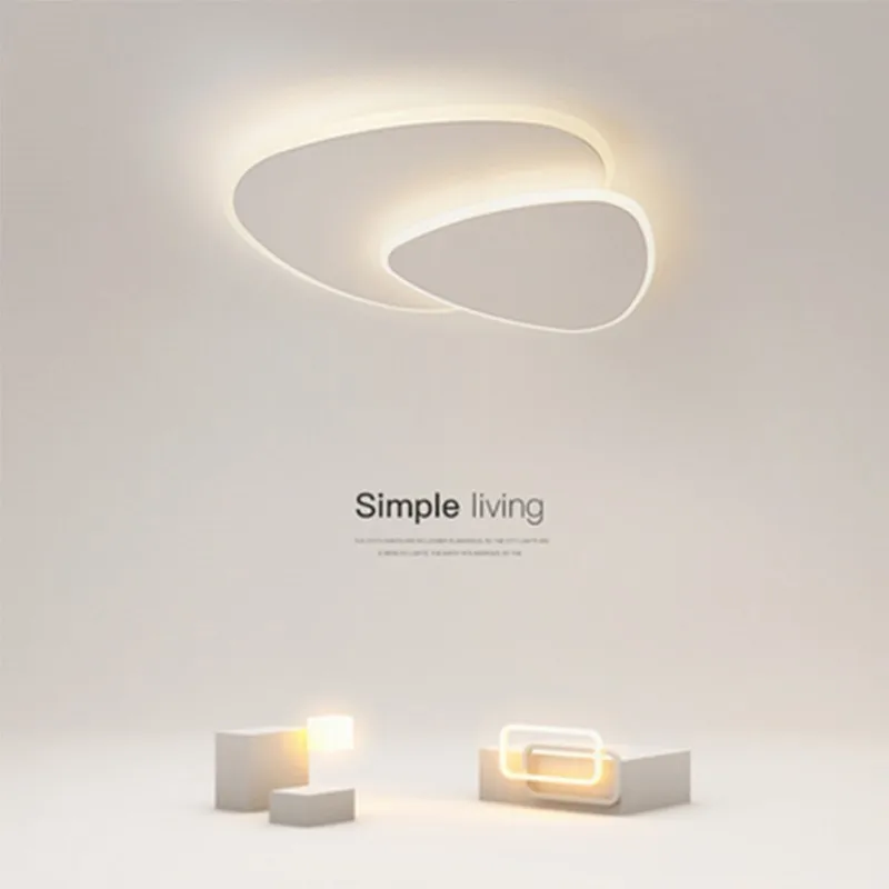 Simple Triangle Led Ceiling Lamp Nordic Creative Living Bedroom Study Aisle Decor Ceiling Lights Wrought Iron Indoor Lighting