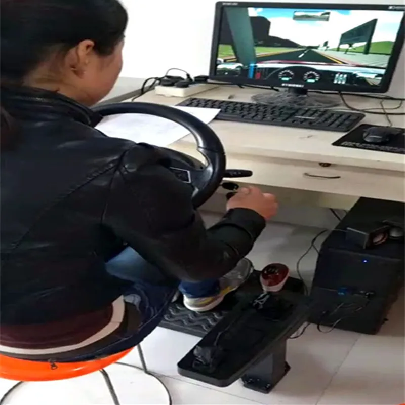 アップグレード! トラックゲームステアリングホイール学習車の運転トレーニングマシンシミュレータインテリジェント型シミュレーションpcのusb接続