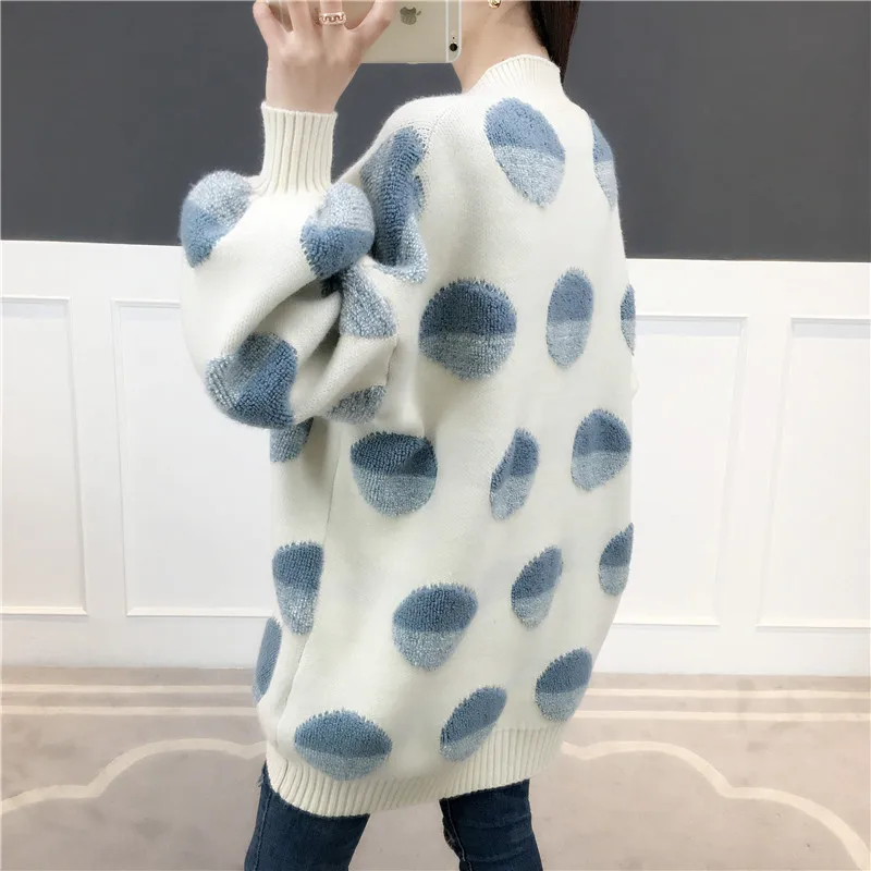 2024 Autumn Winter Fashion Long Knitted Sweater Women Cardigan Jacket Coat Korean Loose V Neck Long Sleeve Knit Outerwear Female