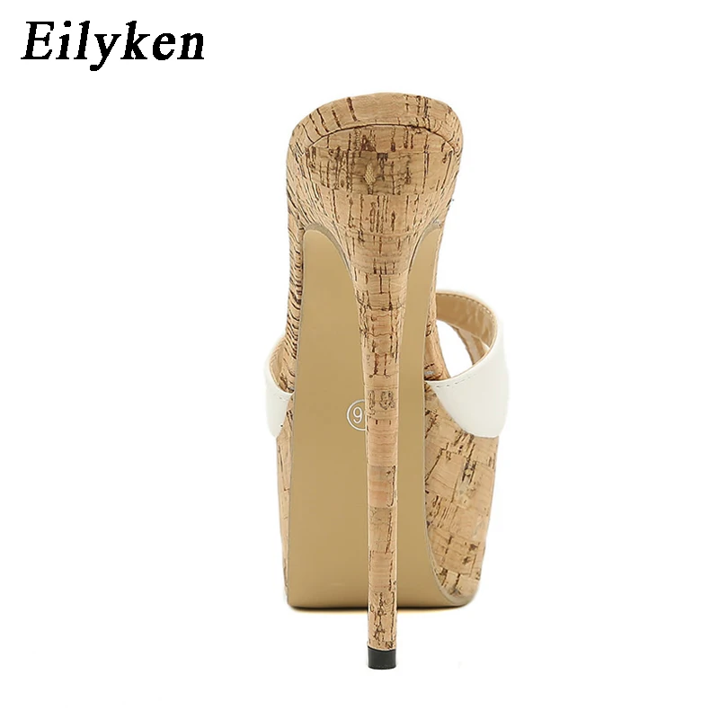 Eilyken 2024 New Sexy Super High Heels Women Slippers Sandals Fashion Platform Open Toe Party Catwalk Mules Slide Shoes