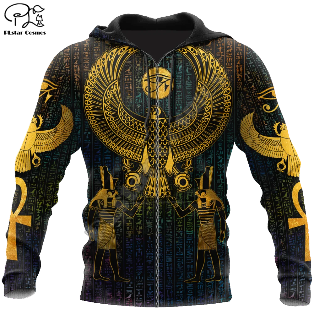 PLstar Cosmos Horus Egyptian Pharaoh Anubis Ancient Egypt Tattoo 3DPrint Men/Women Streetwear Pullover Casual Funny Hoodies A-5