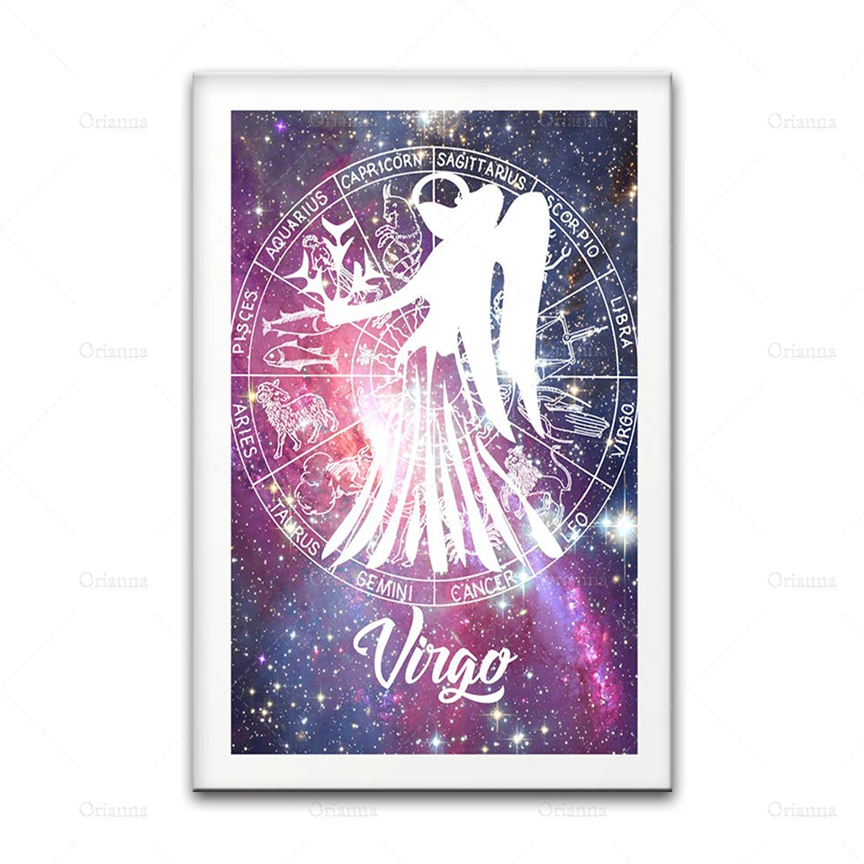 TAURUS VIRGO Zodiac Star Sign ART PRINT Astrology Astrological Poster Wall Picture Home Decor Gift Present Wall Art Prints