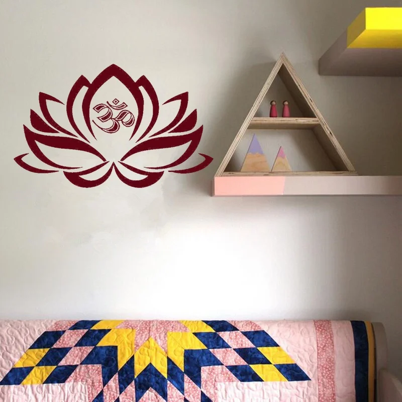 Yoga Lotus Flower OM Decal Vinyl Wall Sticker