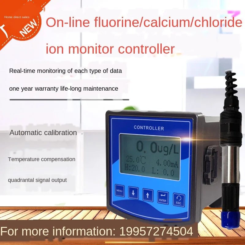 

Industrial online fluoride ion monitor sewage hardness tester calcium electrode chloride sensor analysis