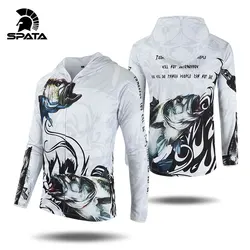 2025 SPATA Fishing Clothes Anti Uv Sun Protection Summer Hoodies Long Sleeve Fishing Jerseys Breathable Quick Dry Fishing Shirts