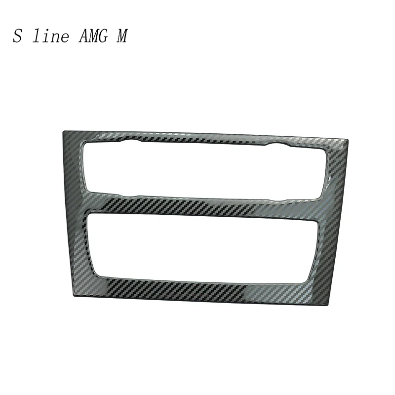 Car Styling Interior Mouldings Carbon Fiber Air Conditioning CD Panel Knob Button Cover Trim Stickers For BMW E84 X1 Accessories