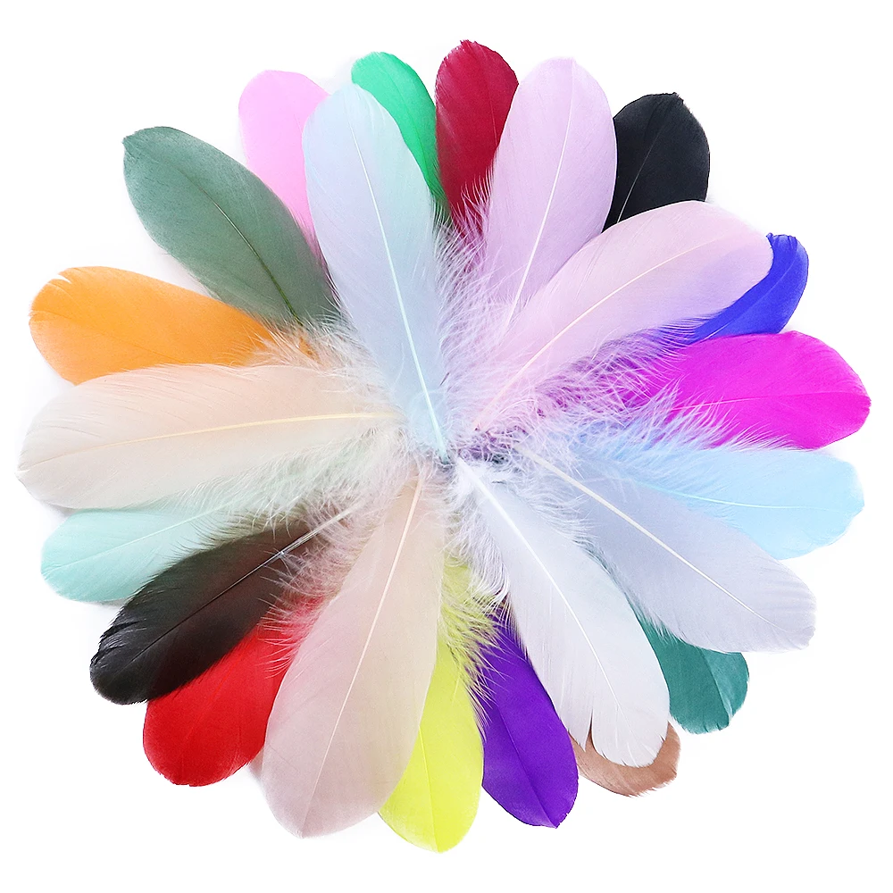 Artigianato per feste colorate Piume di cigno Decorazioni per matrimoni Plume Piuma d'oca bianca naturale Creazione di gioielli Accessori per la casa fai da te 13-18 cm