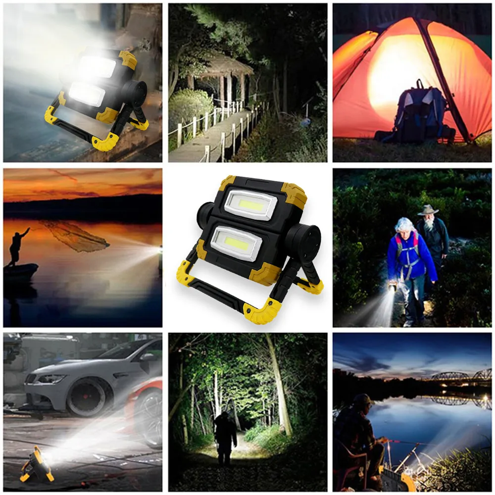 190W Led Portable Spotlight Searchlight Led Work Light Led Waterproof Work Lamp use 4*AA Battery For Repairing Camping