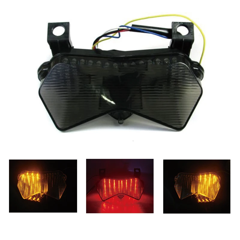 

Motorcycle LED Rear Tail Light Brake Turn Signal Integrated Lamp For Kawasaki Ninja ZX6R ZX 6R ZX-6R 2003-2004, Z750 Z1000 04-06
