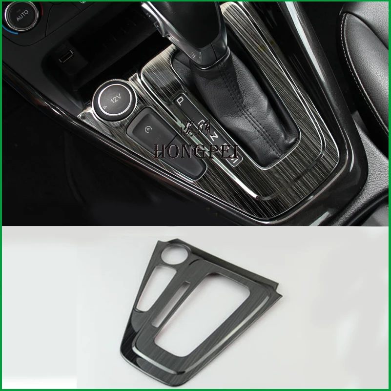 Car-Styling Gear Shift panel holder Air conditioner Control Frame Cover trim sticker case For Ford For Focus 3 MK3 2015-2017