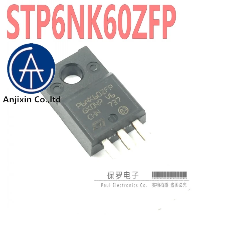 10Pcs 100% Orginal Nieuwe Fet STP6NK60ZFP P6NK60ZFP 6A/600V TO-220F In Voorraad