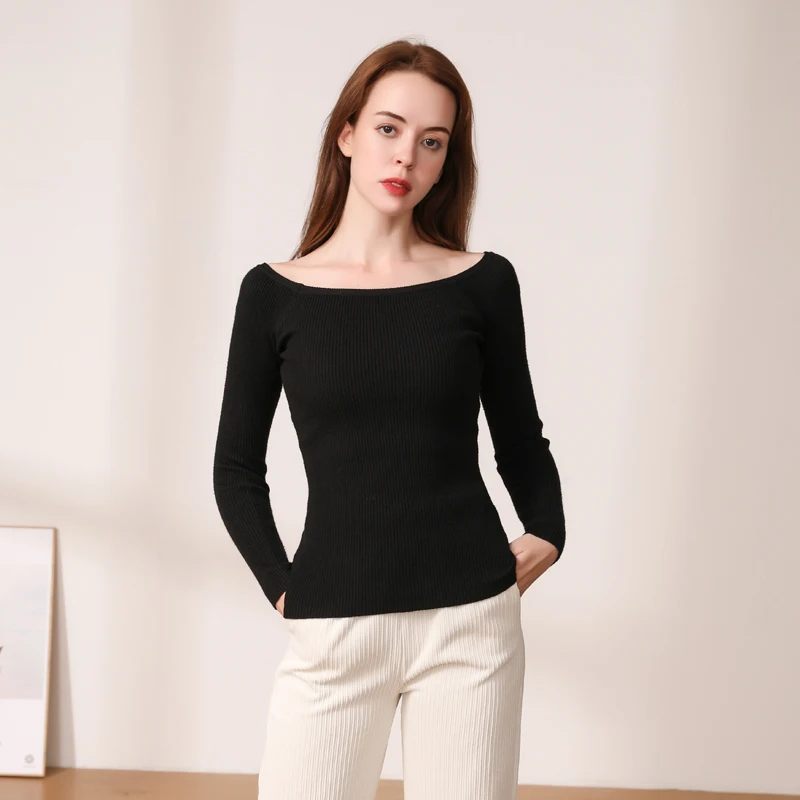 女性の長袖セーター,韓国スタイル,セーター,ファッショナブル,セーター,茶色,黒,白,ニットブラウス,2024