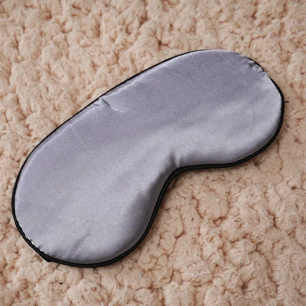 1PC New Pure Silk Sleep Eye Mask Padded Shade Cover Travel Relax Portable Aid Blindfold Eye Patch for Night Sleeping, Travel, Na