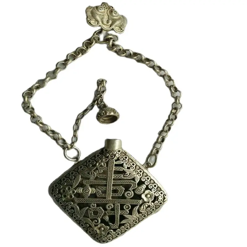 

Traditional Handmade Tibetan Silver Jewelry Tibet Sac Waist Pendant Amulet