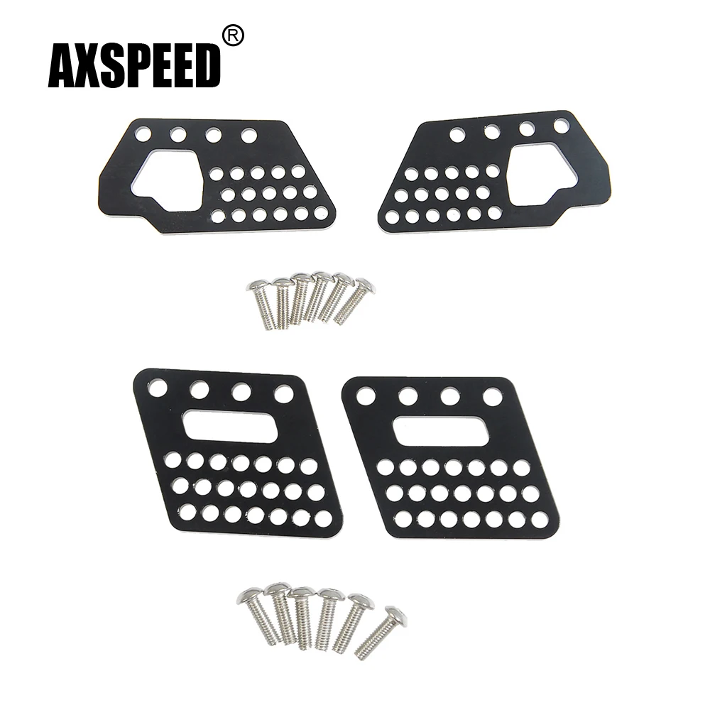 AXSPEED 2Pcs staffa di montaggio ammortizzatore anteriore e posteriore in lega di alluminio per Axial Wraith 90018 1/10 RC Crawler modello di auto