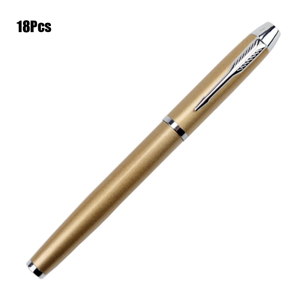 18Pcs High Quality Luxury Ballpoint Pen Fashion Metal Roller Pen Profession Business Writing Pen School Office Supplies