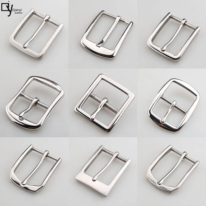 1pcs Metal 35mm Stainless Steel Belt Buckle For Men Single Pin Belt Half Buckle Fit For 32mm-34mm