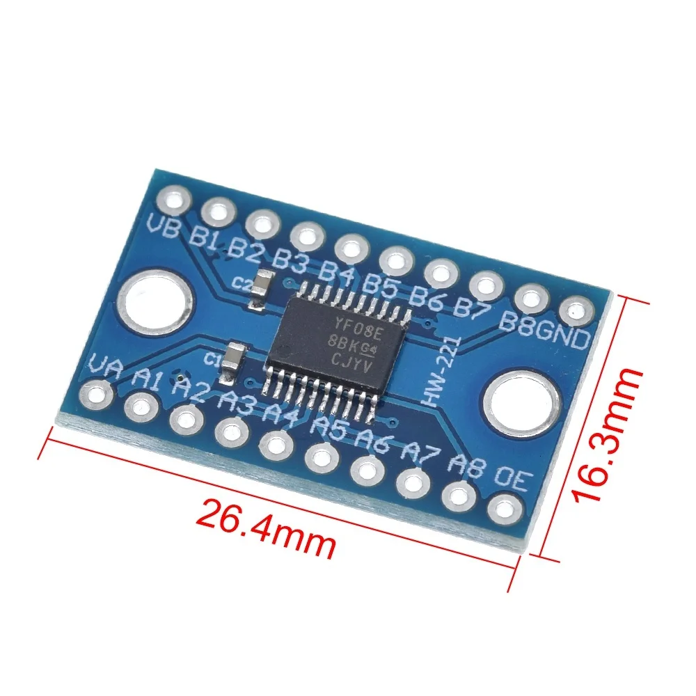 TZT 1/3/5 Stück 8-Kanal-Dual-Loch-Logikpegel-Konverter TXS0108 TXS0108E Bidirektionales Spannungsmodul für Arduino mit Pins – Detail 3