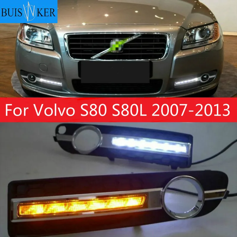 

2pcs White LED DRL Daytime Running Lights Running Lamp For Volvo S80 S80L 2007-2013