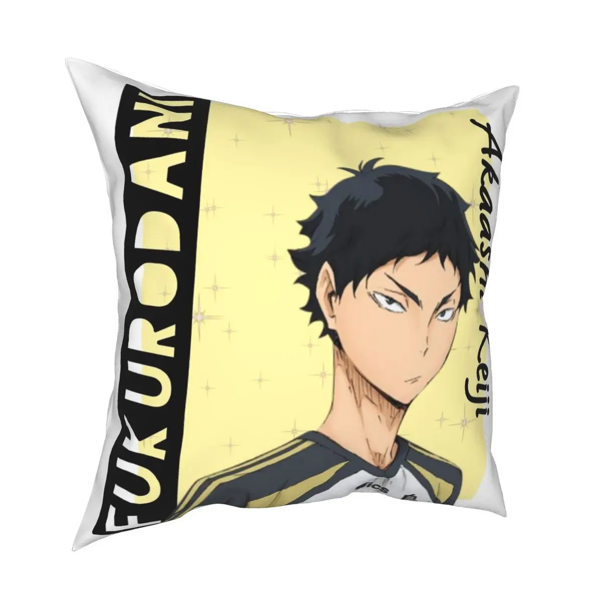 Akaashi Keiji Haikyuu Square Pillowcase Polyester Printed Zip Decor Throw Pillow Case for Sofa Seater Cushion Cover