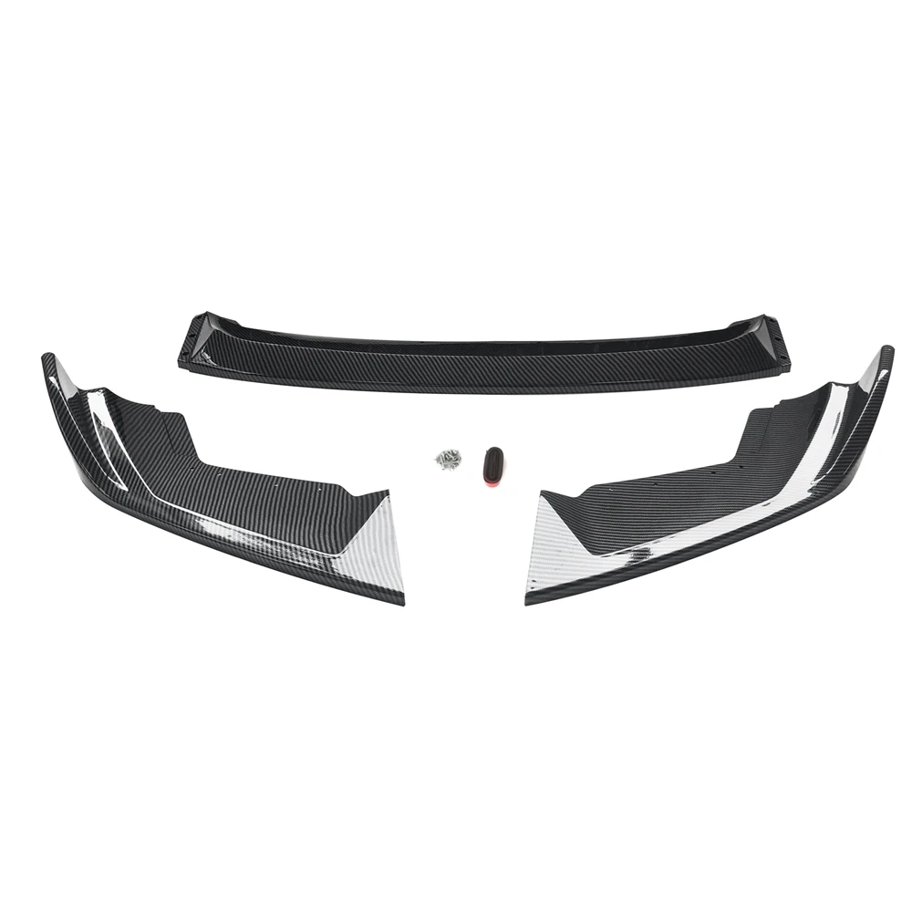 Front Bumper Spoiler Lip For BMW F87 M2 2019-2021 Competition Coupe 2-Door Carbon Fiber Look/Gloss Black Splitter Blade Body Kit