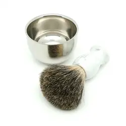 TEYO Pure Badger Hair Shaving Brush and Shaving Bowl Set Perfect for Man Shave Soap Double Edge Razor