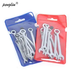 10pcs Metric/Inch Mini Wrench 4-11mm Mirror Throw Open End Set Repair Car Tools Combination Wrench Multitool Plum Wrench