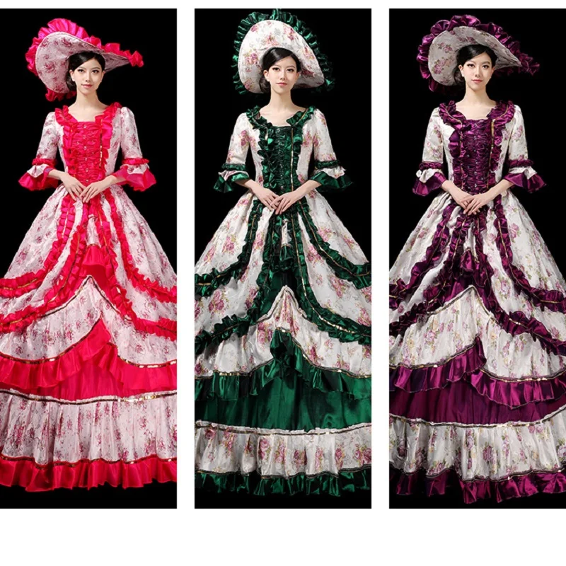 S-XL Medieval Renaissance Princess Victorian Ball Dress Medieval Court Party Halloween Costume For Women Offer Customzied Size